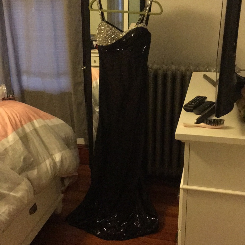 Black and silver gown from NY Garment District